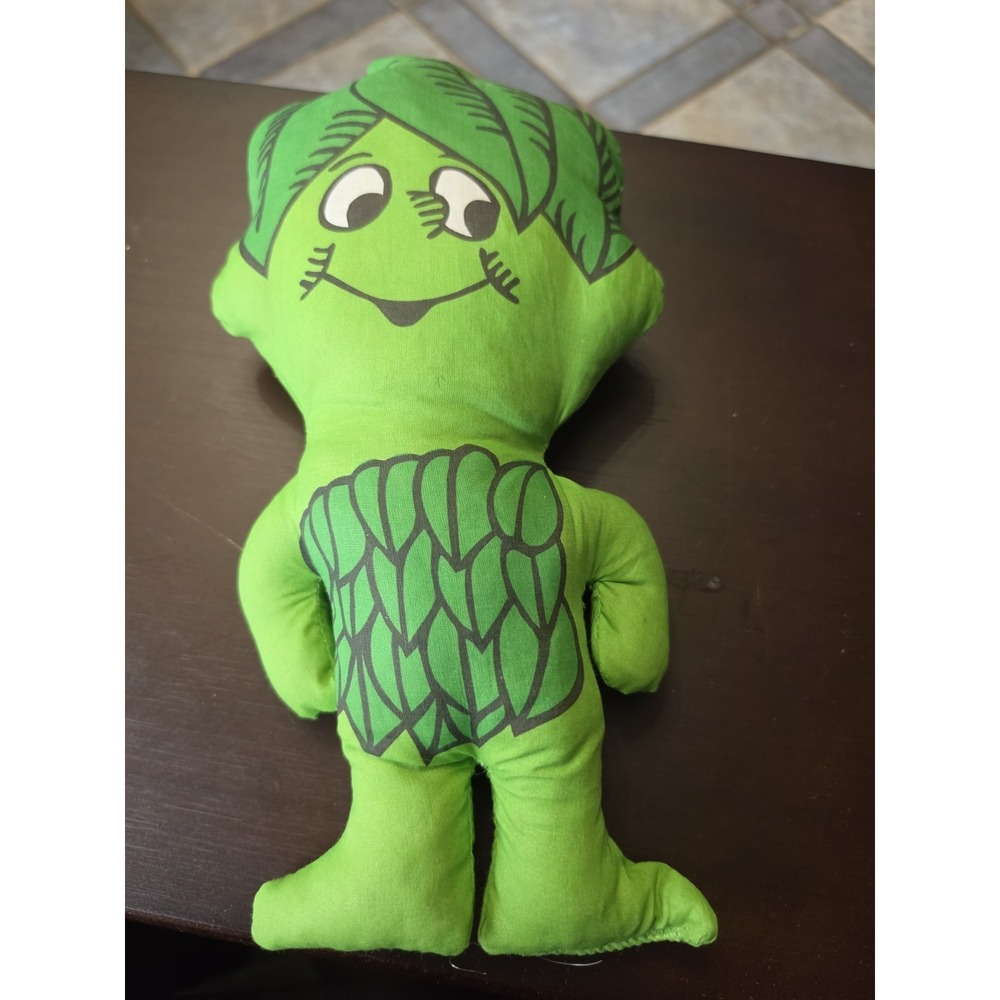 Vintage Jolly Green Giant LITTLE SPROUT Plush Advertising 13" Cloth Doll Pillow